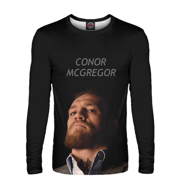 Мужской лонгслив с изображением Conor McGregor цвета Белый