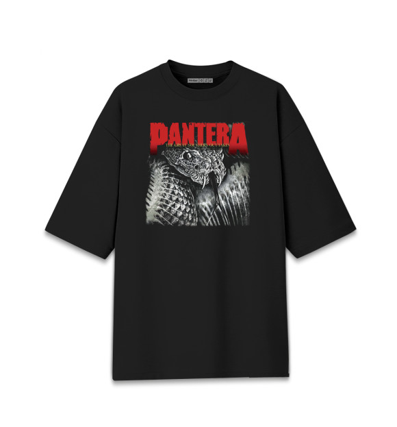 Мужская футболка оверсайз с изображением Pantera цвета Черный