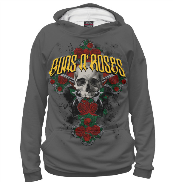 Женское худи с изображением Guns N'Roses цвета Белый
