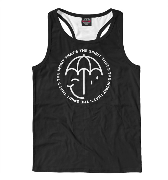 Мужская майка-борцовка с притом Bring Me the Horizon цвета Белый Мужская майка-борцовка с изображением Bring Me the Horizon цвета Белый