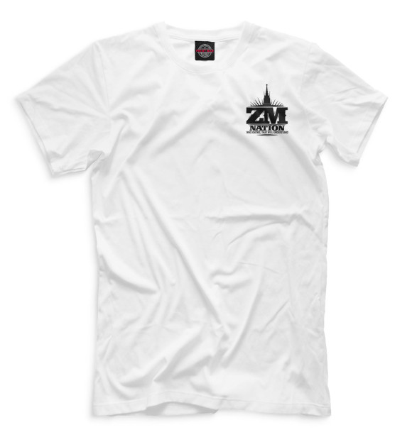 Футболка для мальчиков с изображением ZM Nation цвета Белый