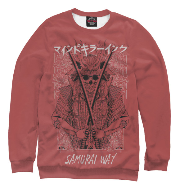Женский свитшот с изображением Samurai Way цвета Белый