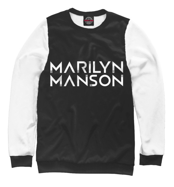 Свитшот для девочек с изображением Marilyn Manson цвета Белый