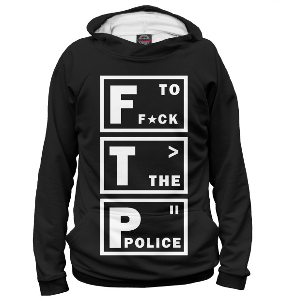 Мужское худи с изображением FTP цвета Белый