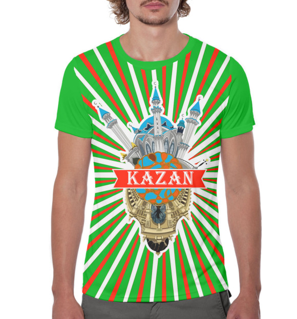 Мужская футболка с изображением Казань цвета Белый