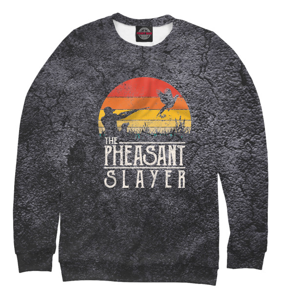 Свитшот для девочек с изображением The Pheasant slayer цвета Белый