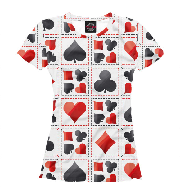 Футболка для девочек с изображением Карты цвета Белый