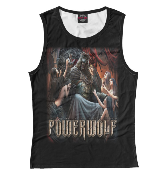 Майка для девочки с изображением Powerwolf цвета Белый