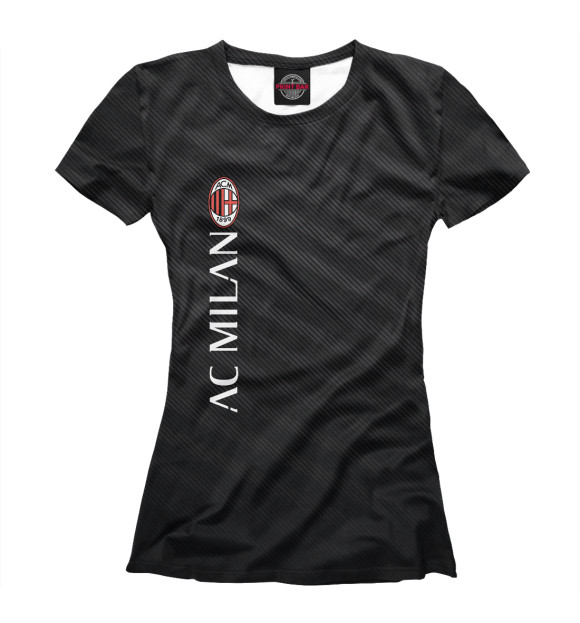 Женская футболка с изображением AC Milan цвета Белый