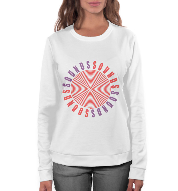 Женский свитшот с изображением Nirvana цвета Белый