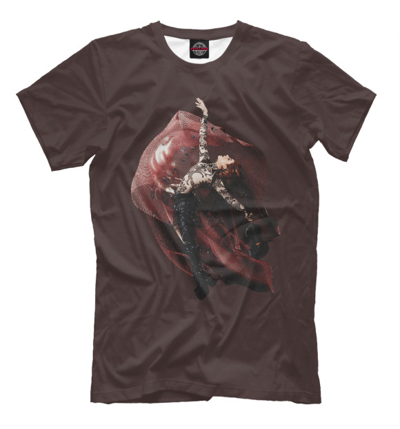 Мужская футболка с изображением Lindsey Stirling: Brave Enough цвета Темно-красный