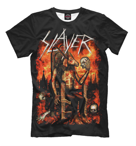 Футболка для мальчиков с изображением Slayer цвета Черный