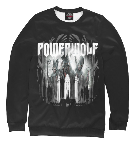 Женский свитшот с изображением Powerwolf цвета Белый