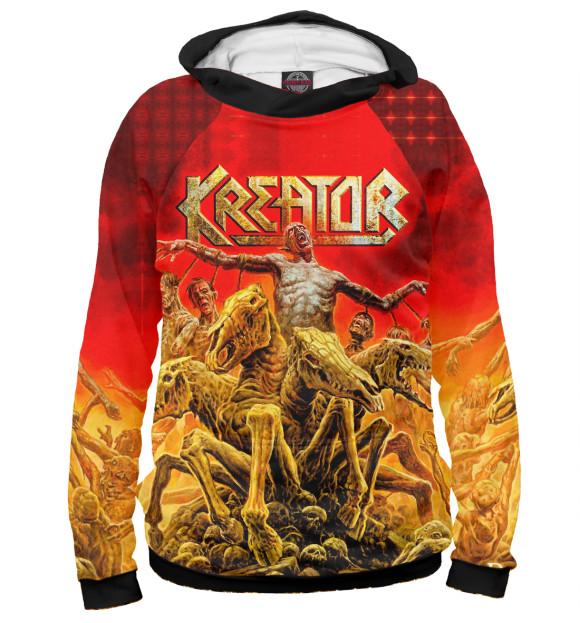 Женское худи с изображением Kreator цвета Белый