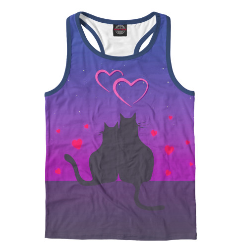 

Майки борцовки Print Bar, Белый, Cat's desire. Парные футболки.