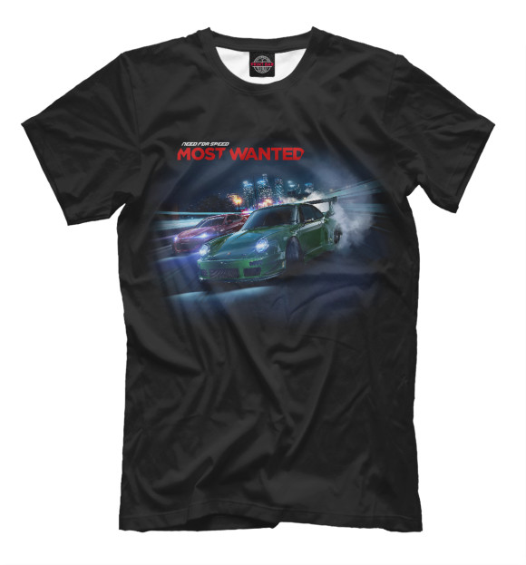 Футболка для мальчиков с изображением Need for Speed цвета Черный
