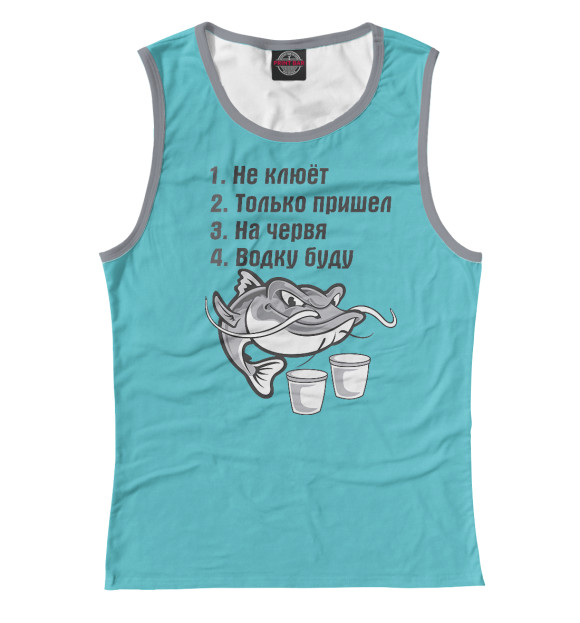 Женская майка с притом Ответы на вопросы цвета Белый Женская майка с изображением Ответы на вопросы цвета Белый