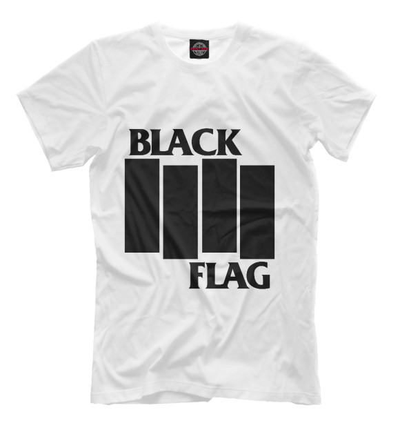 Футболка для мальчиков с изображением Black Flag цвета Молочно-белый
