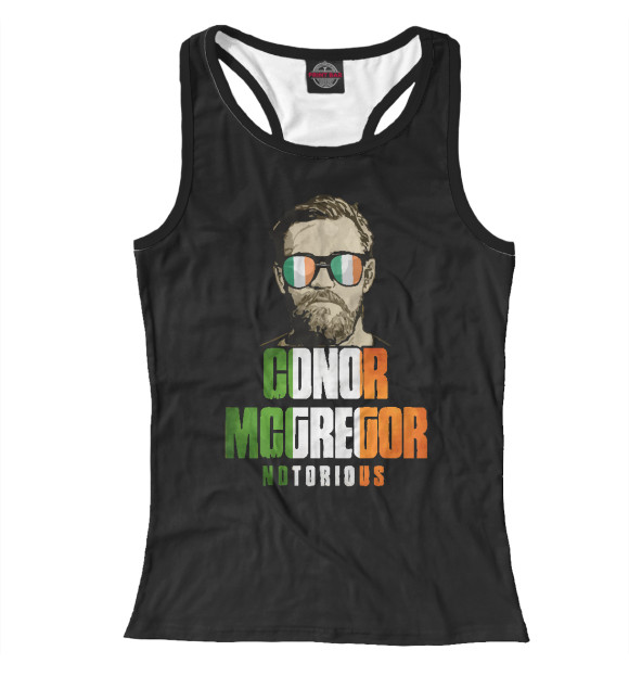 Женская майка-борцовка с изображением Конор МакГрегор цвета Белый
