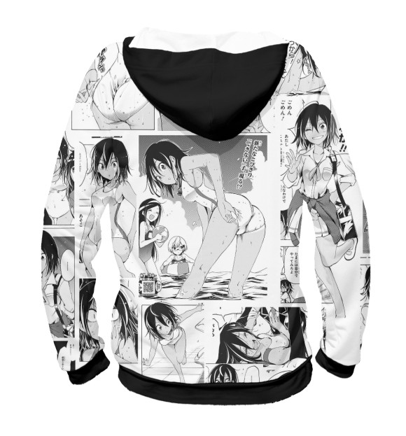 Мужское худи с изображением Anime цвета Белый