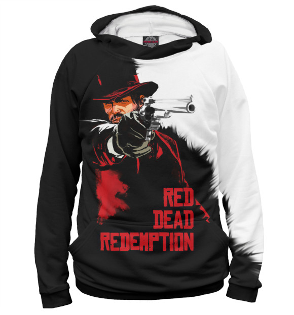 Мужское худи с изображением Red Dead Redemption цвета Белый