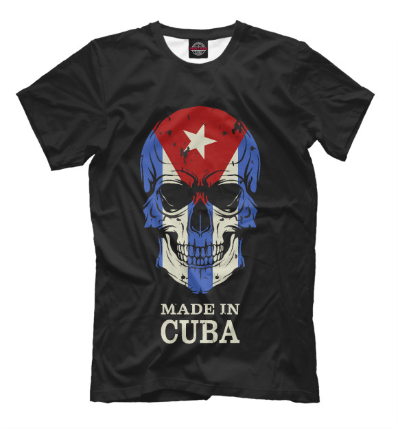 Футболка для мальчиков с изображением Made in Cuba цвета Черный
