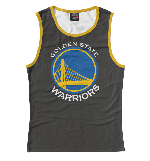 Женская майка с изображением Golden State Warriors Black цвета Белый