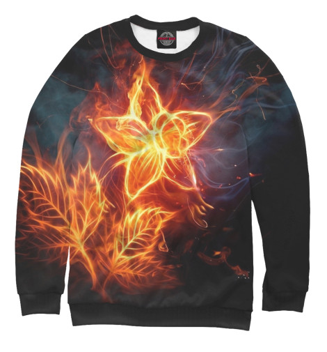 Свитшоты Print Bar, Белый, Огненный цветок