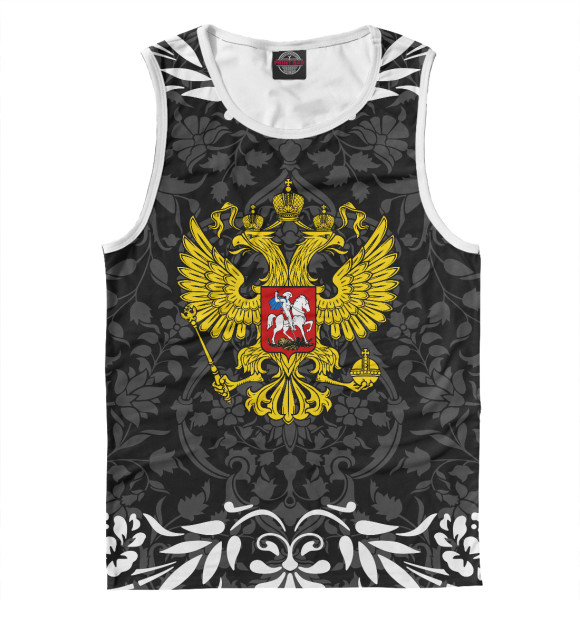 Майка для мальчика с изображением Россия цвета Белый