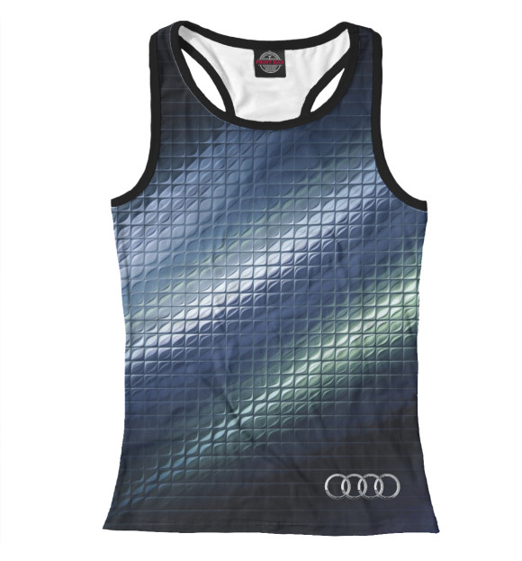 Женская майка-борцовка с изображением AudiNew цвета Белый