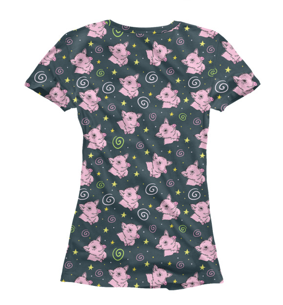 Футболка для девочек с изображением Свинюшки цвета Белый