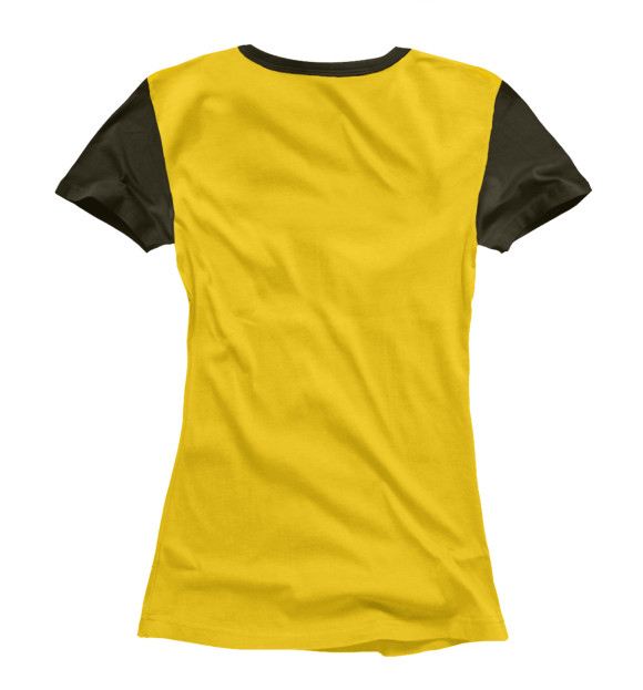 Женская футболка с изображением Caution цвета Белый
