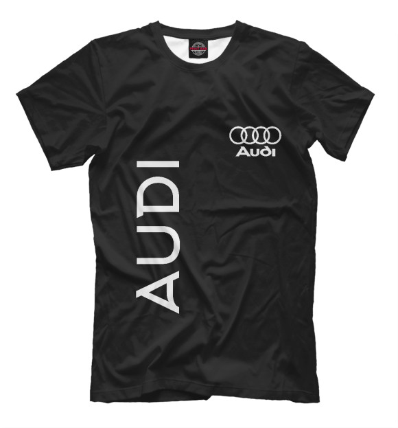 Мужская футболка с изображением Audi цвета Белый