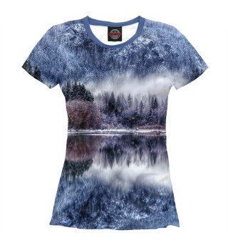 Женская футболка Горное озеро