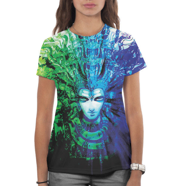 Женская футболка с изображением Эзотерика цвета Белый