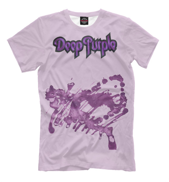 Мужская футболка с изображением Deep purple цвета Белый