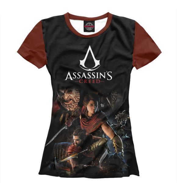 Футболка для девочек с изображением Assassin's creed цвета Белый
