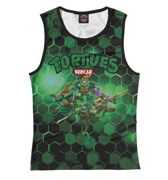Майка для девочки с изображением Черепашки-ниндзя цвета Белый