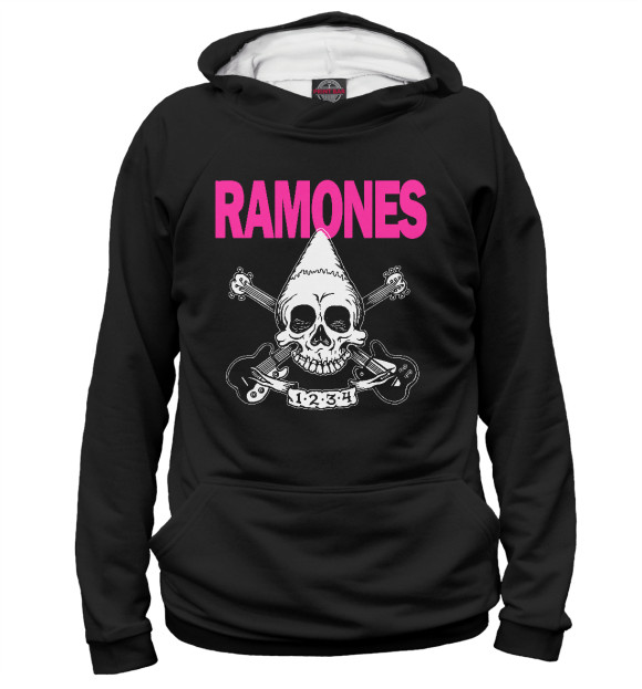 Женское худи с изображением Ramones цвета Белый