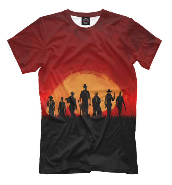 Мужская футболка с изображением Read Dead Redemption цвета Темно-бордовый