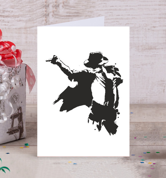 Открытка с изображением Michael Jackson цвета Белый