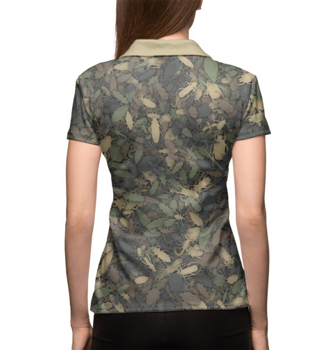 

Поло Print Bar, Белый, Камуфляж с насекомыми