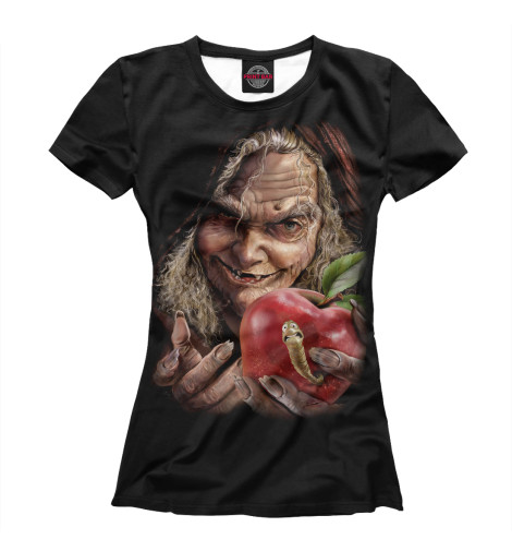 

Футболки Print Bar, Белый, Ведьма с яблоком