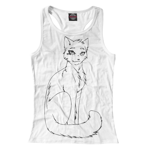 Женская майка-борцовка с изображением White цвета Белый