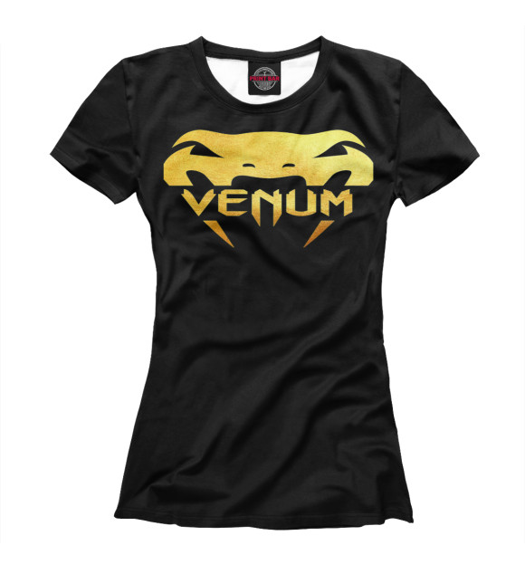 Футболка для девочек с изображением Venum Gold цвета Белый