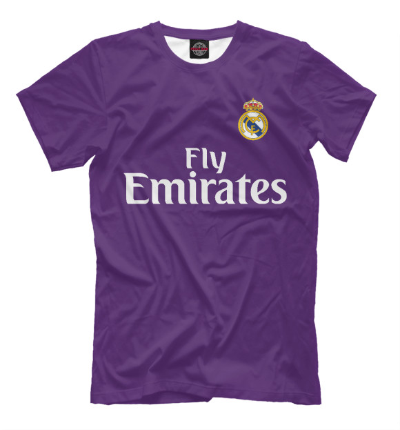 Мужская футболка с изображением Real Madrid цвета Фиолетовый