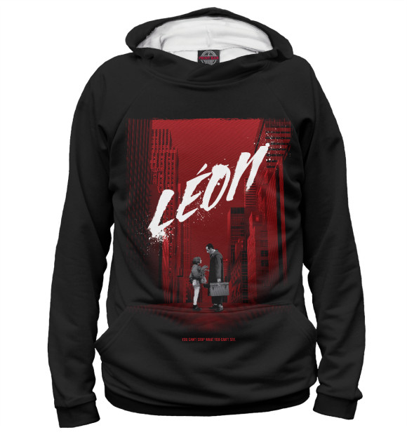 Женское худи с изображением Leon the Professional цвета Белый