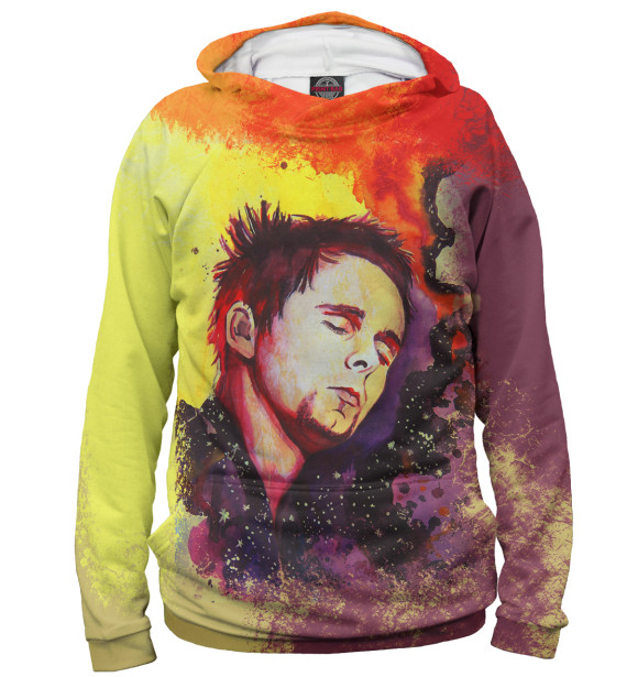 Мужское худи с изображением Muse цвета Белый