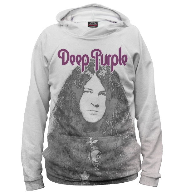 Худи для девочки с изображением Deep Purple цвета Белый
