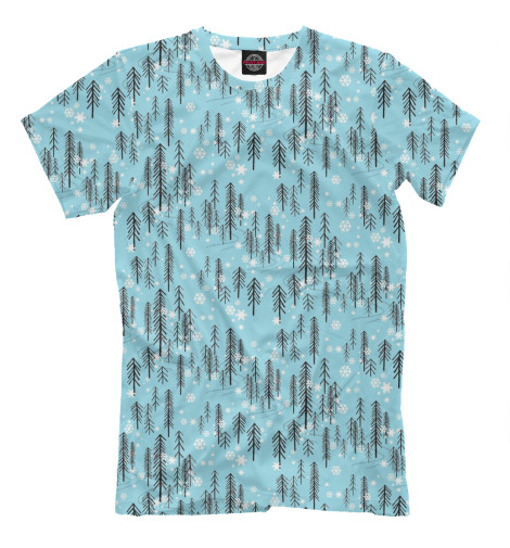 

Футболки Print Bar, Серый, Елочки и снежинки